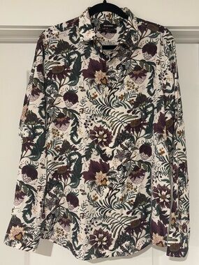 Murano In the Ferns Collection Slim Fit Floral
Print Long Sleeve Woven Shirt